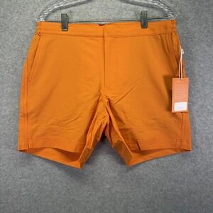 Fair Harbor Swim Trunks Mens 30 Orange Sextant Trunk Quick Dry Lined Stretch